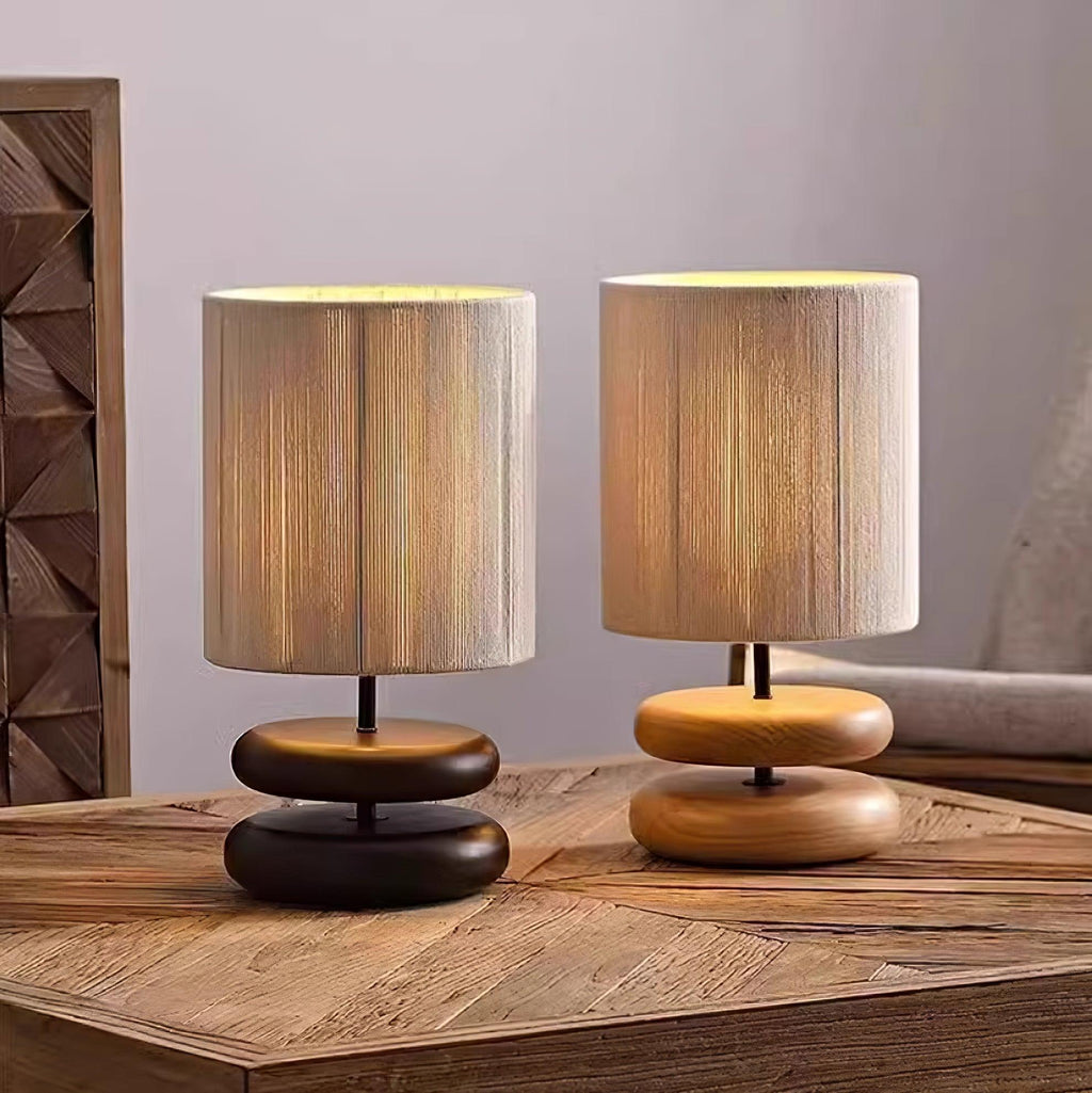 Wooden Modern Bedroom Wood Table Lamp — product view 2