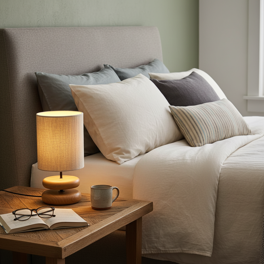 Wooden Modern Bedroom Wood Table Lamp — product view 8