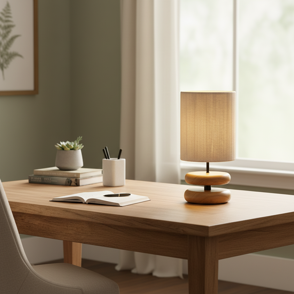 Wooden Modern Bedroom Wood Table Lamp — product view 10
