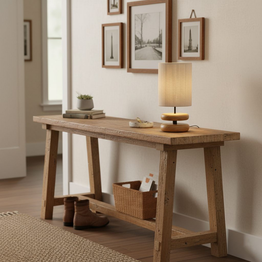 Wooden Modern Bedroom Wood Table Lamp — product view 11