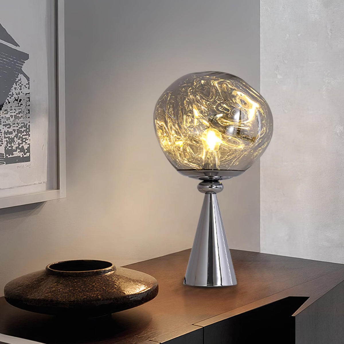 Lava Cone Fat Metal Table Lamp — product view 2