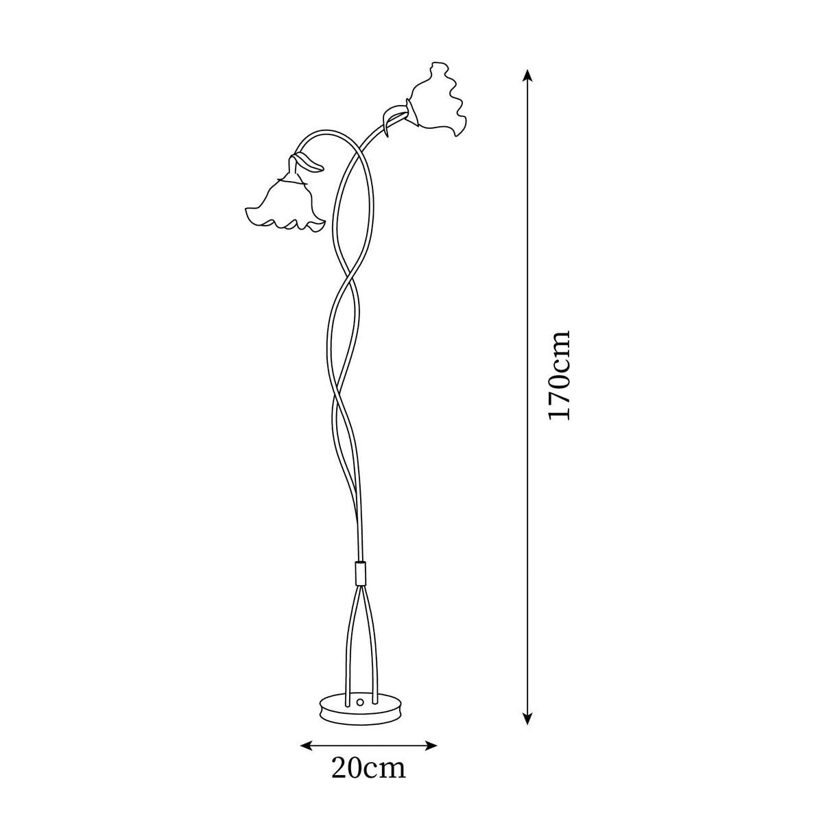 Calla Flowers Metal Floor Lamp — product view 5