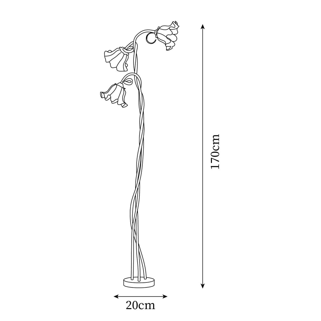 Calla Flowers Metal Floor Lamp — product view 6