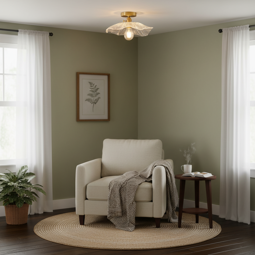 Flower Glass Ceiling Light — product view 8
