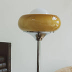 Caramel Dome Chrome Glass Floor Lamp — product view 3