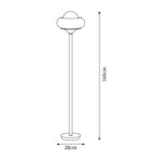 Caramel Dome Chrome Glass Floor Lamp — product view 5