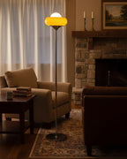 Caramel Dome Chrome Glass Floor Lamp — product view 6