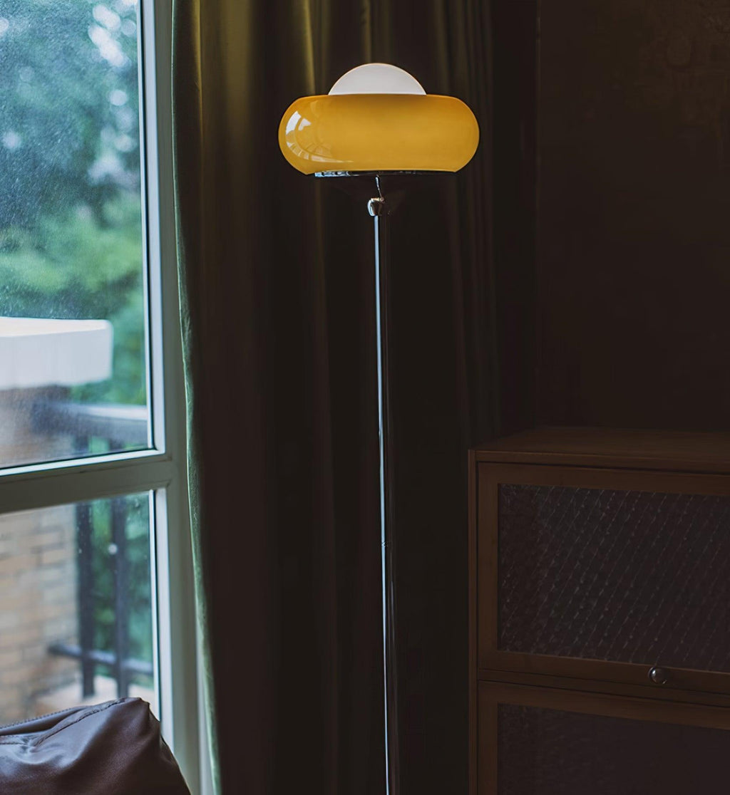 Caramel Dome Chrome Glass Floor Lamp — product view 20