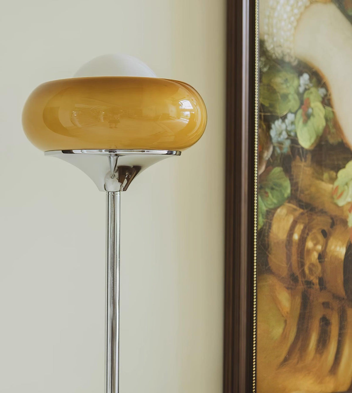 Caramel Dome Chrome Glass Floor Lamp — product view 21