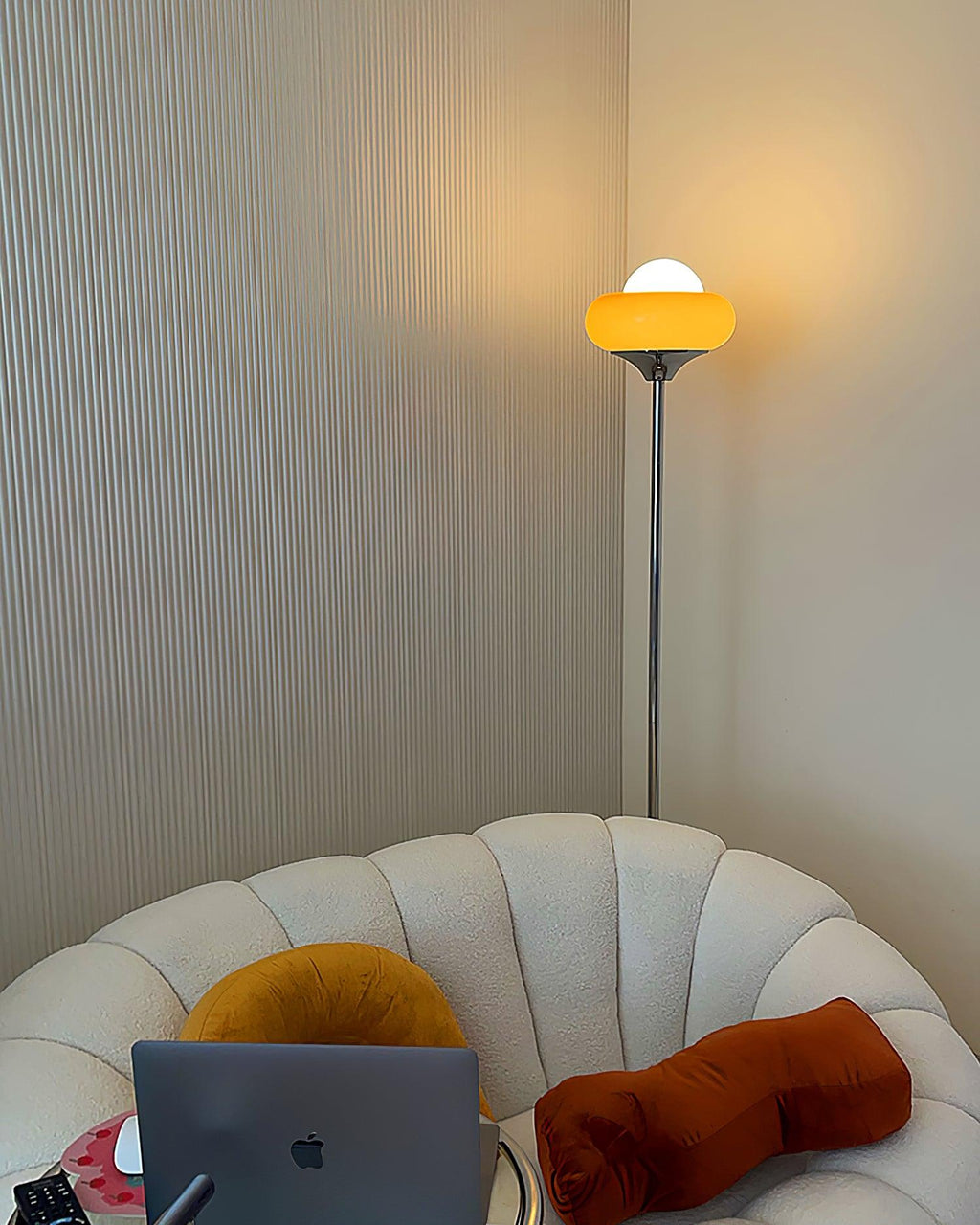Caramel Dome Chrome Glass Floor Lamp — product view 27