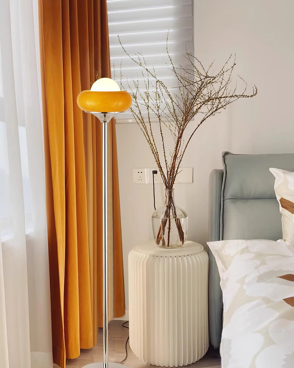 Caramel Dome Chrome Glass Floor Lamp — product view 28