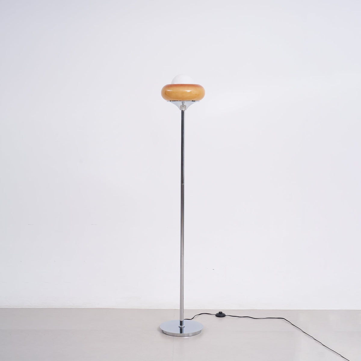Caramel Dome Chrome Glass Floor Lamp — product view 30