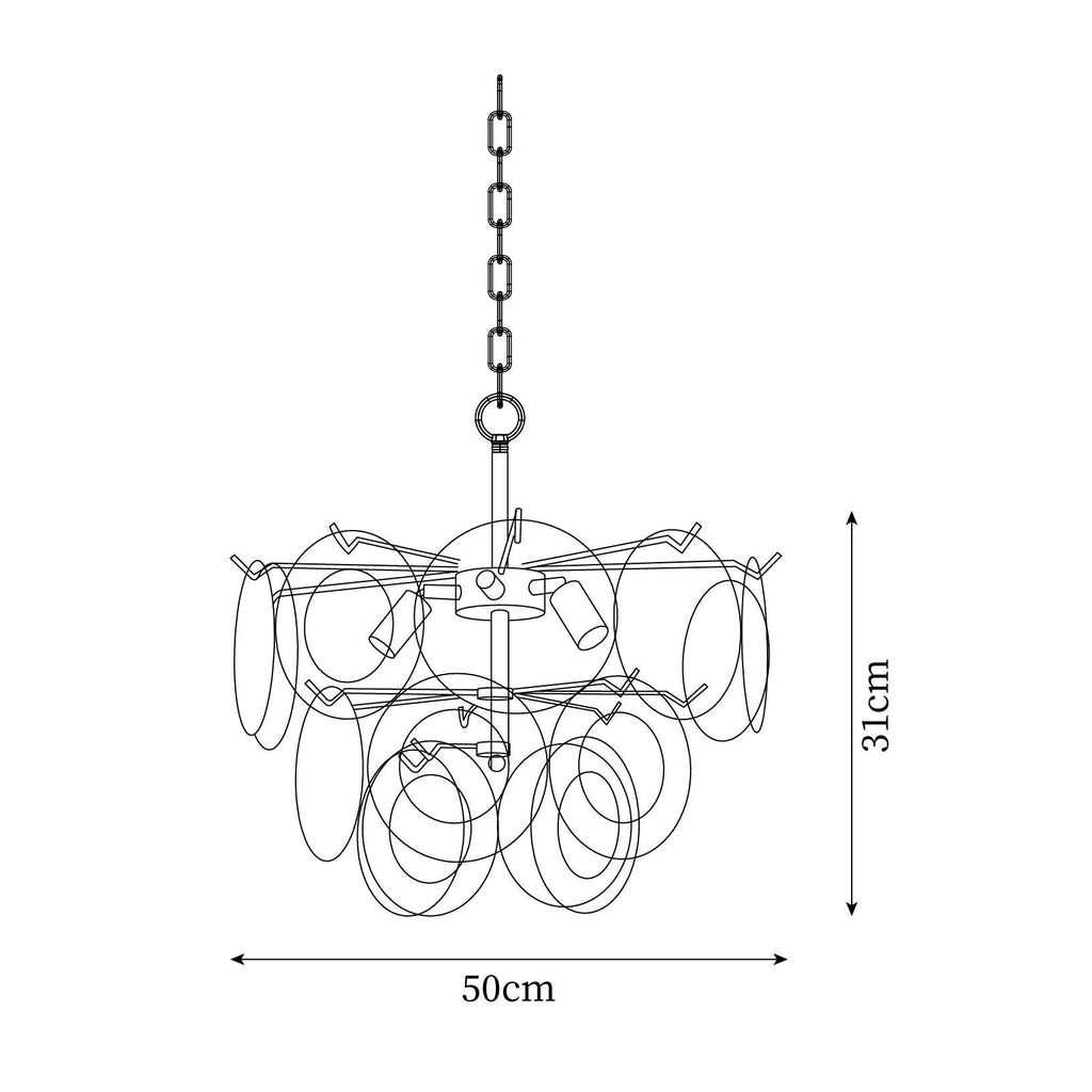 Gino Glass Chandelier — product view 5