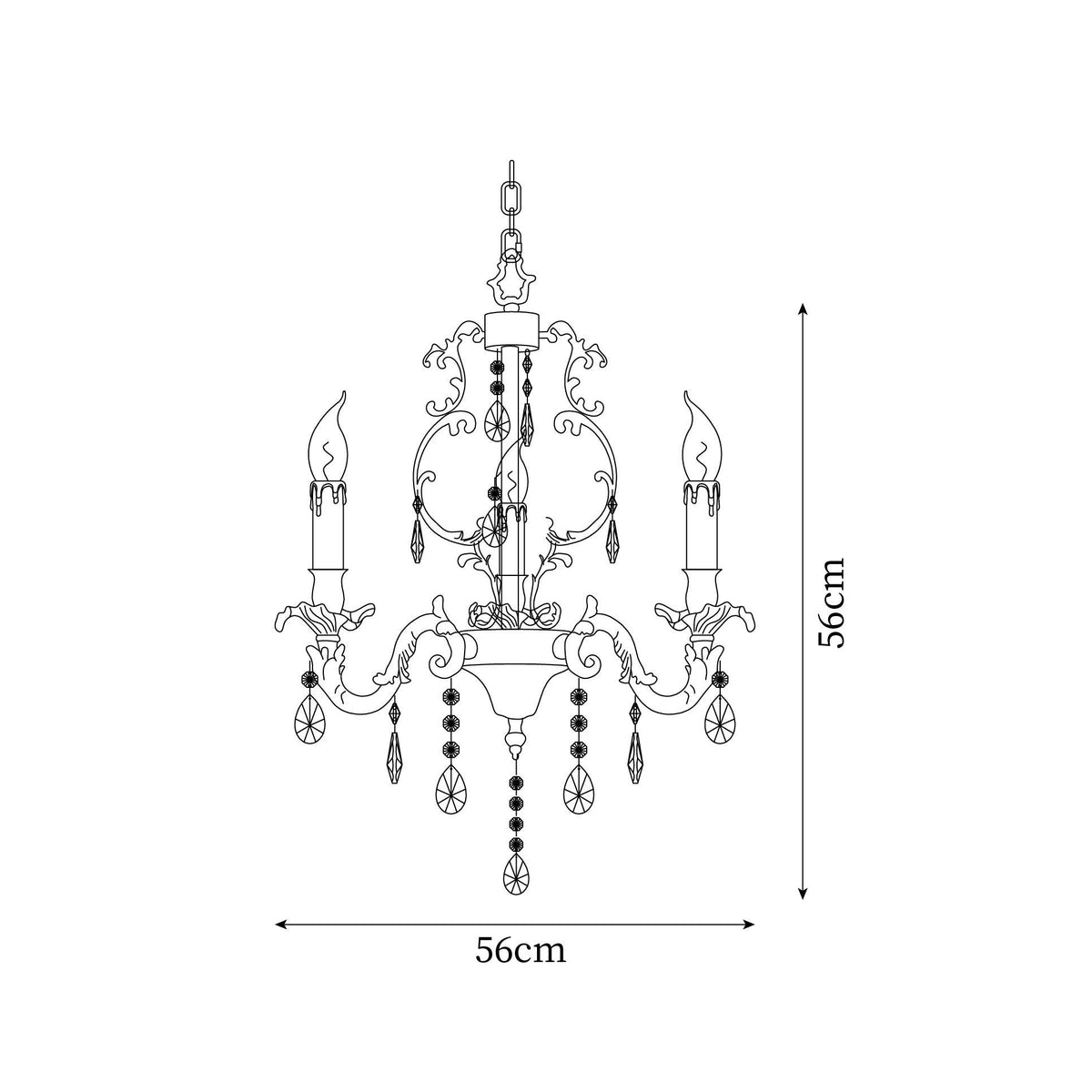 Teresa Crystal Chandelier — product view 5