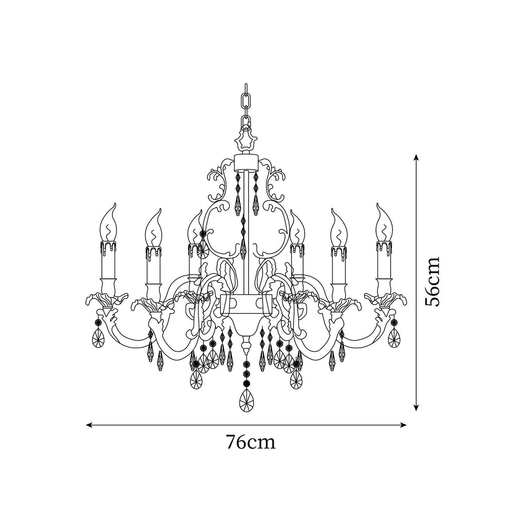 Teresa Crystal Chandelier — product view 6