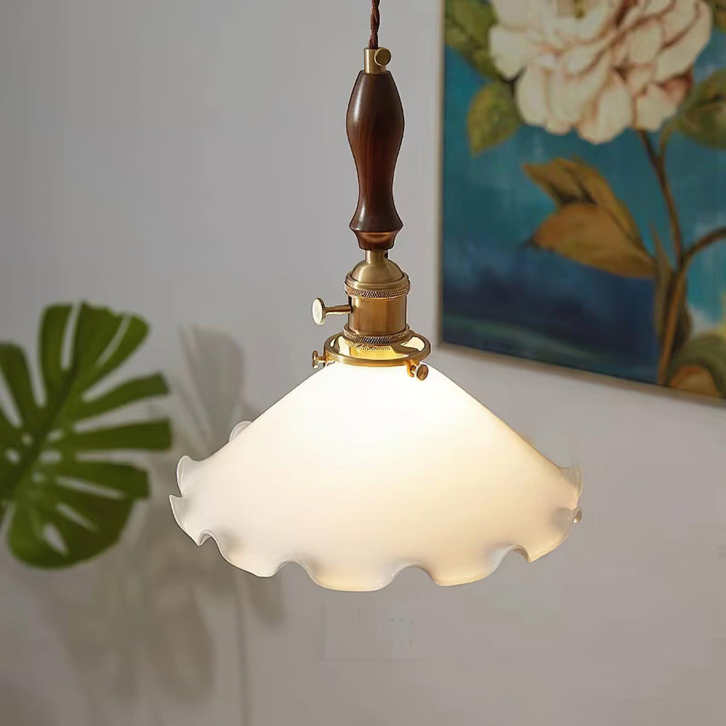 Milky Flower Glass Pendant Light — product view 3