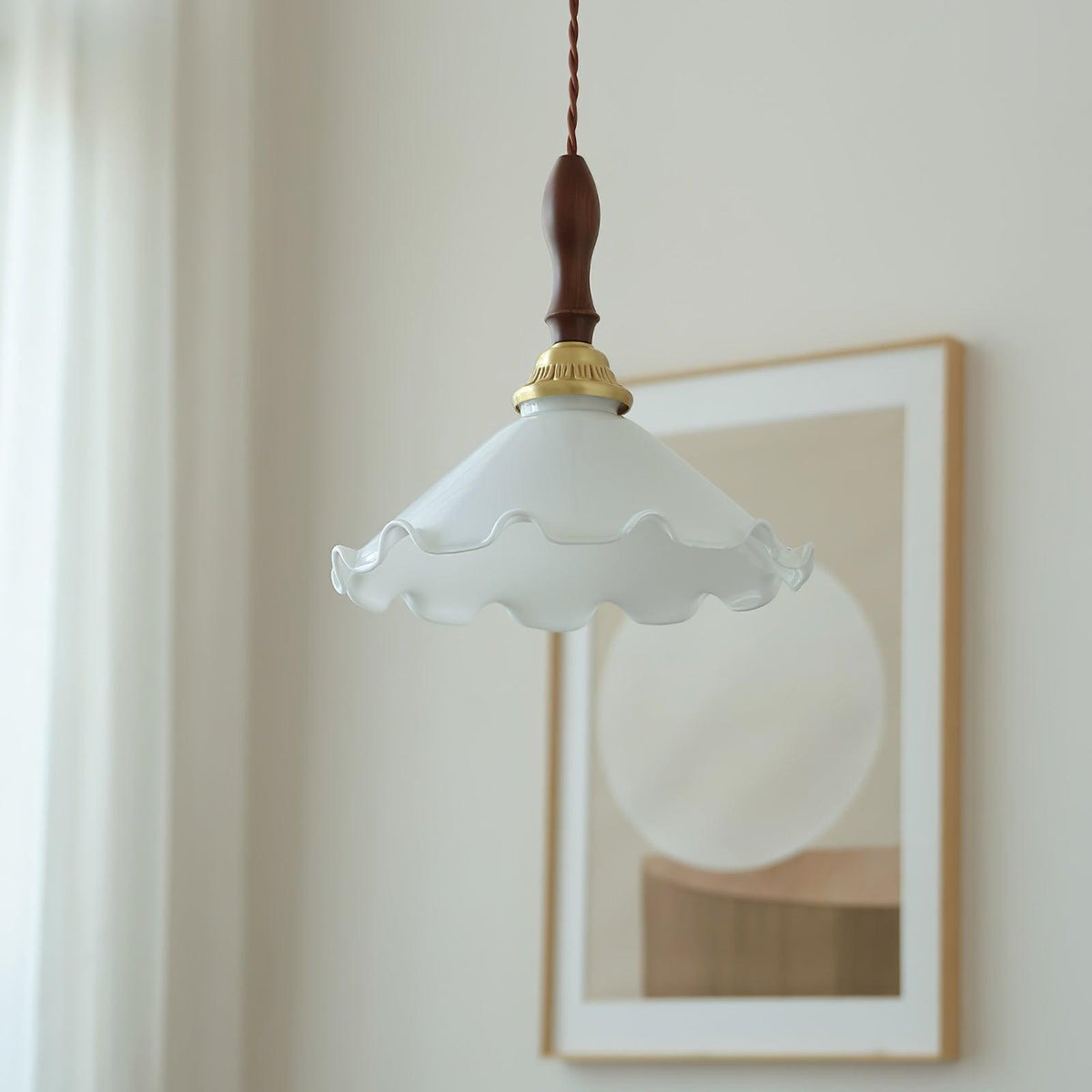 Milky Flower Glass Pendant Light — product view 4