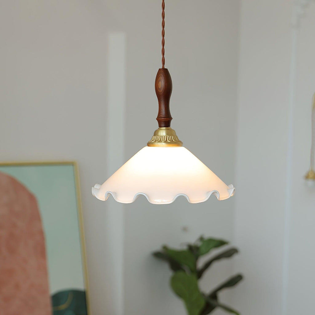 Milky Flower Glass Pendant Light — product view 5