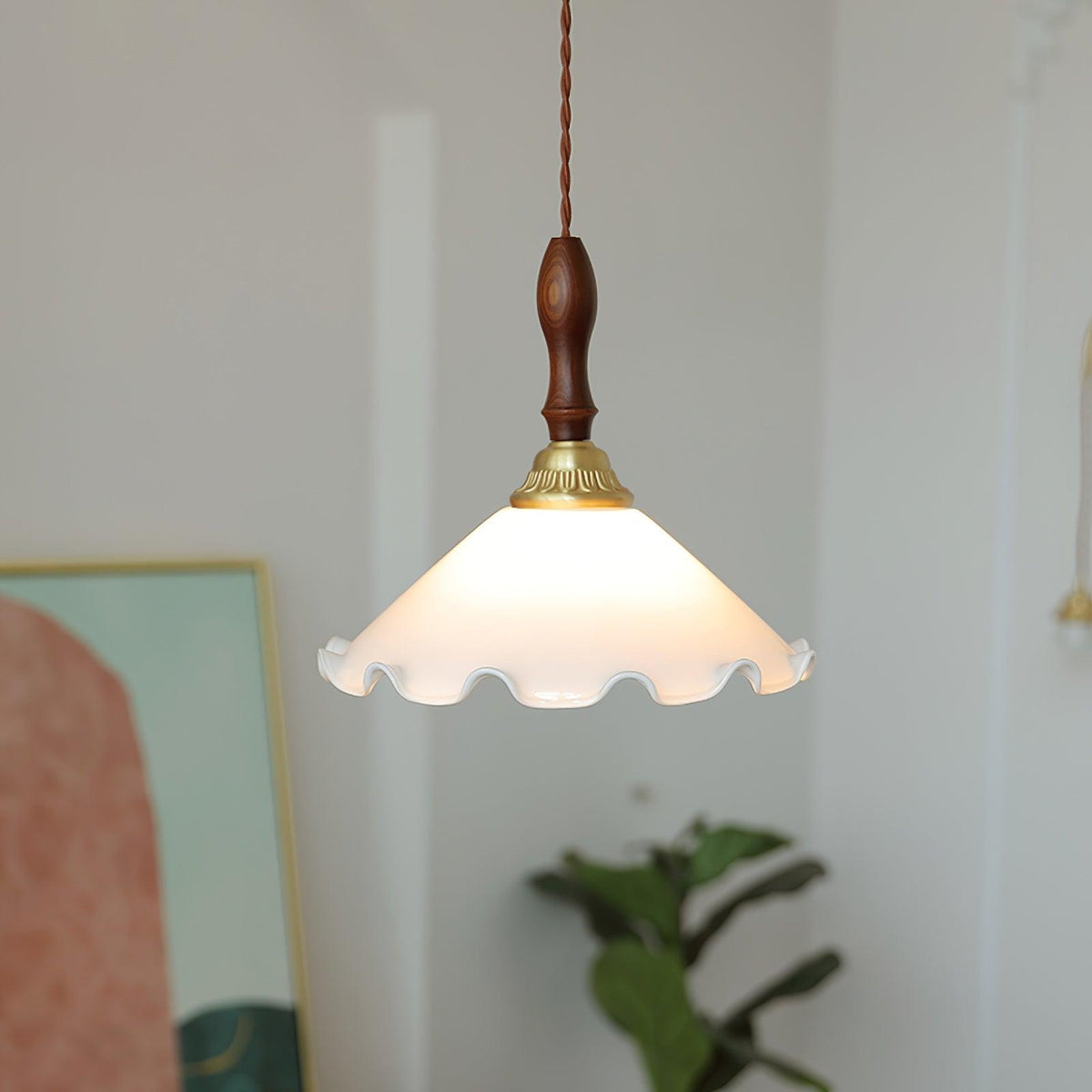 Milky Flower Glass Pendant Light — product view 5