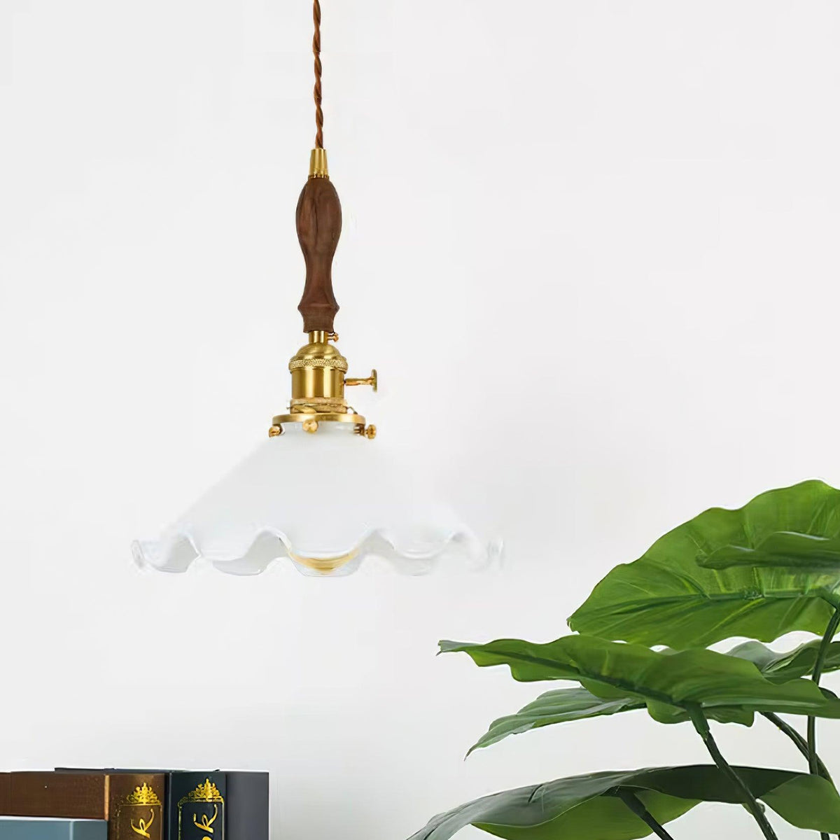 Milky Flower Glass Pendant Light — product view 9