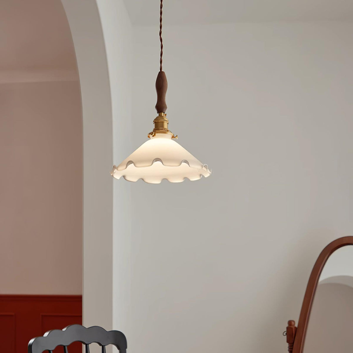 Milky Flower Glass Pendant Light — product view 12