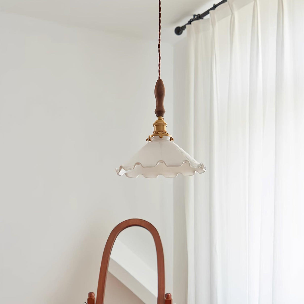 Milky Flower Glass Pendant Light — product view 13