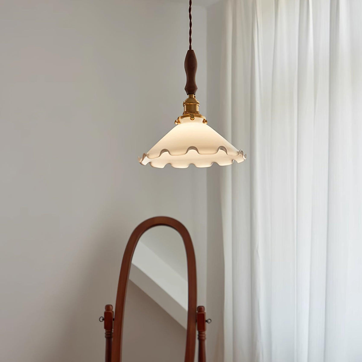 Milky Flower Glass Pendant Light — product view 14