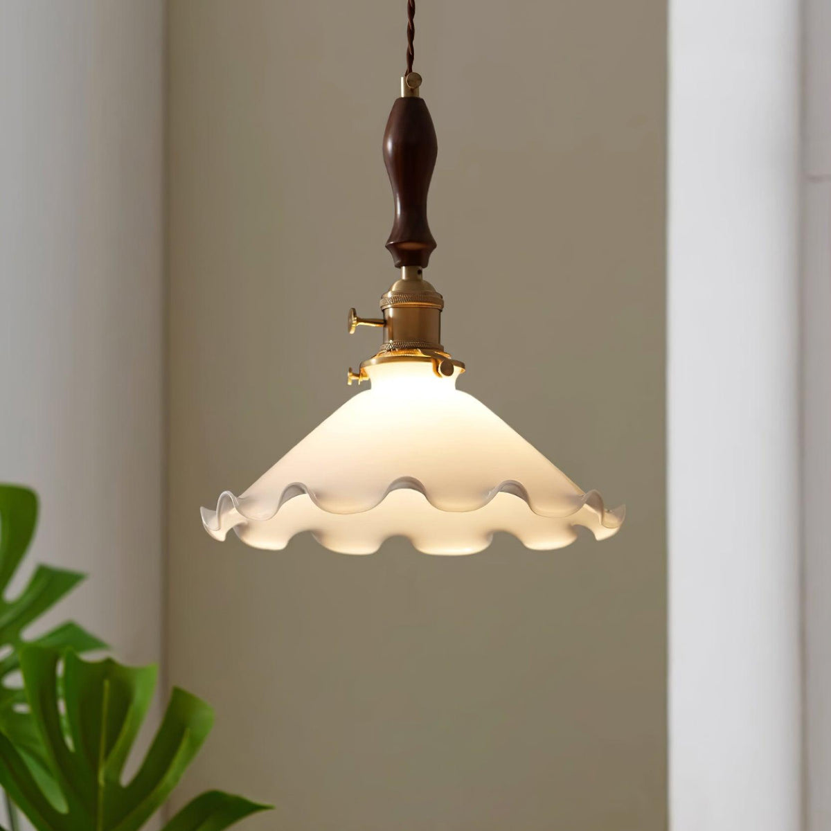 Milky Flower Glass Pendant Light — product view 16