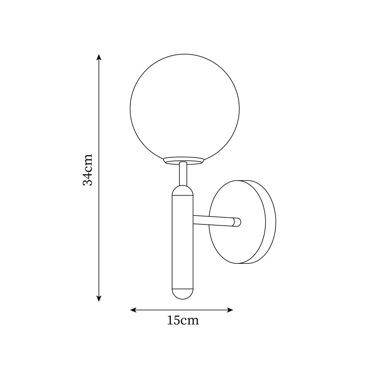 Miira Glass Wall Light — product view 5