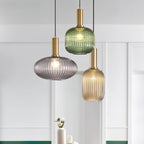 Nina Ribbed Glass Pendant Lamp — product view 2