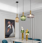 Nina Ribbed Glass Pendant Lamp — product view 3