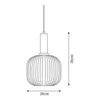 Nina Ribbed Glass Pendant Lamp — product view 6