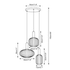 Nina Ribbed Glass Pendant Lamp — product view 8