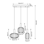 Nina Ribbed Glass Pendant Lamp — product view 9