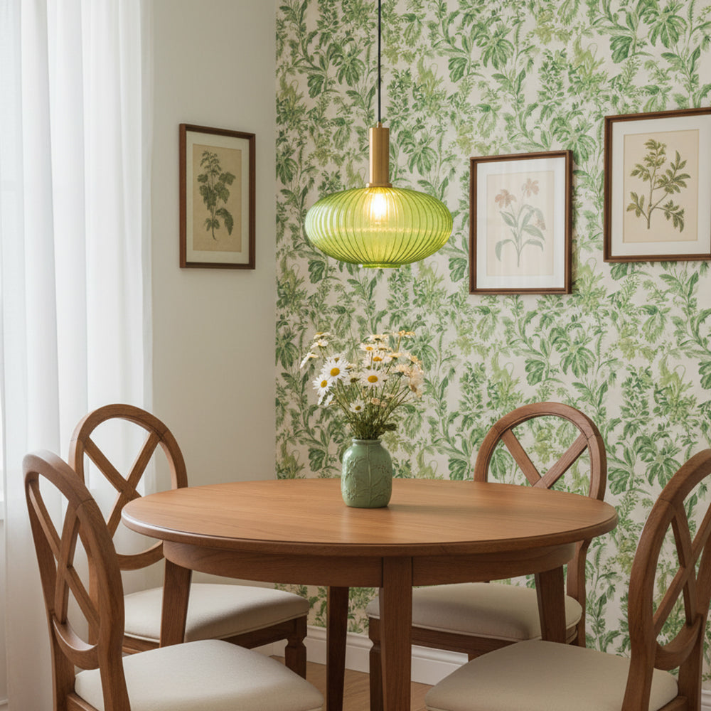 Nina Ribbed Glass Pendant Lamp — product view 10