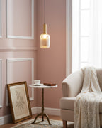 Nina Ribbed Glass Pendant Lamp — product view 12