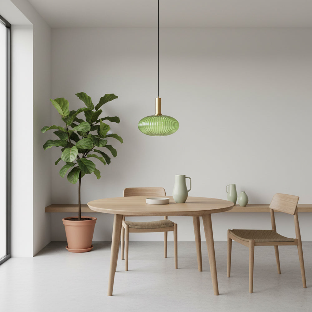 Nina Ribbed Glass Pendant Lamp — product view 15