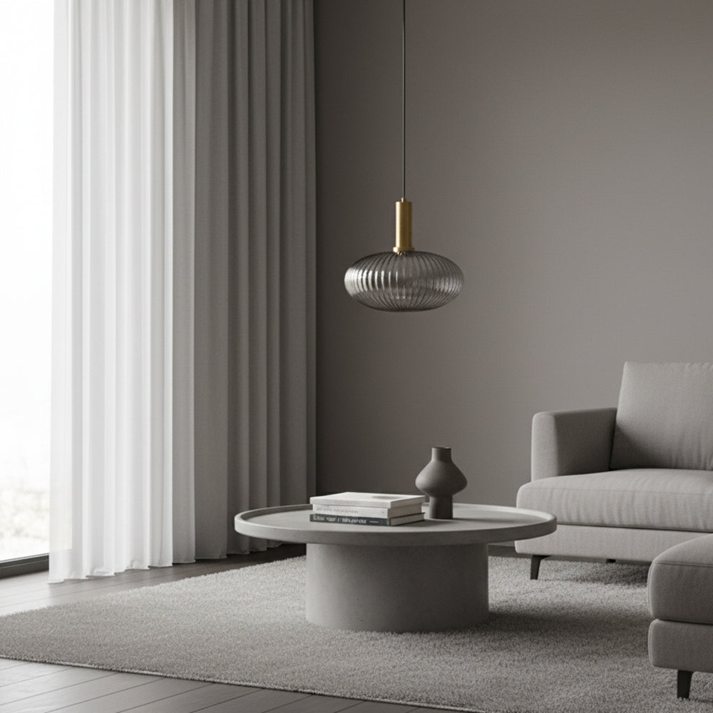 Nina Ribbed Glass Pendant Lamp — product view 16