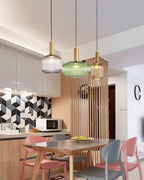Nina Ribbed Glass Pendant Lamp — product view 19