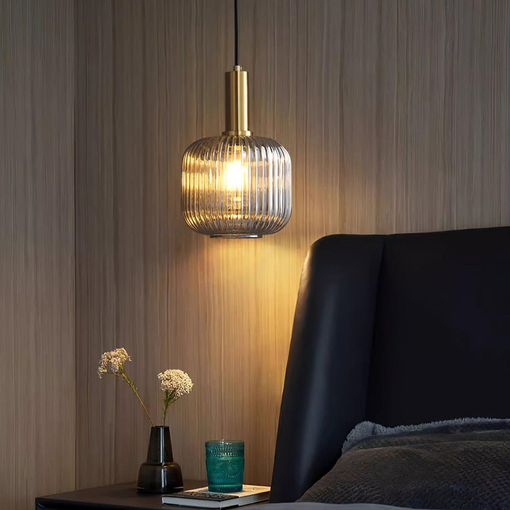 Nina Ribbed Glass Pendant Lamp — product view 33