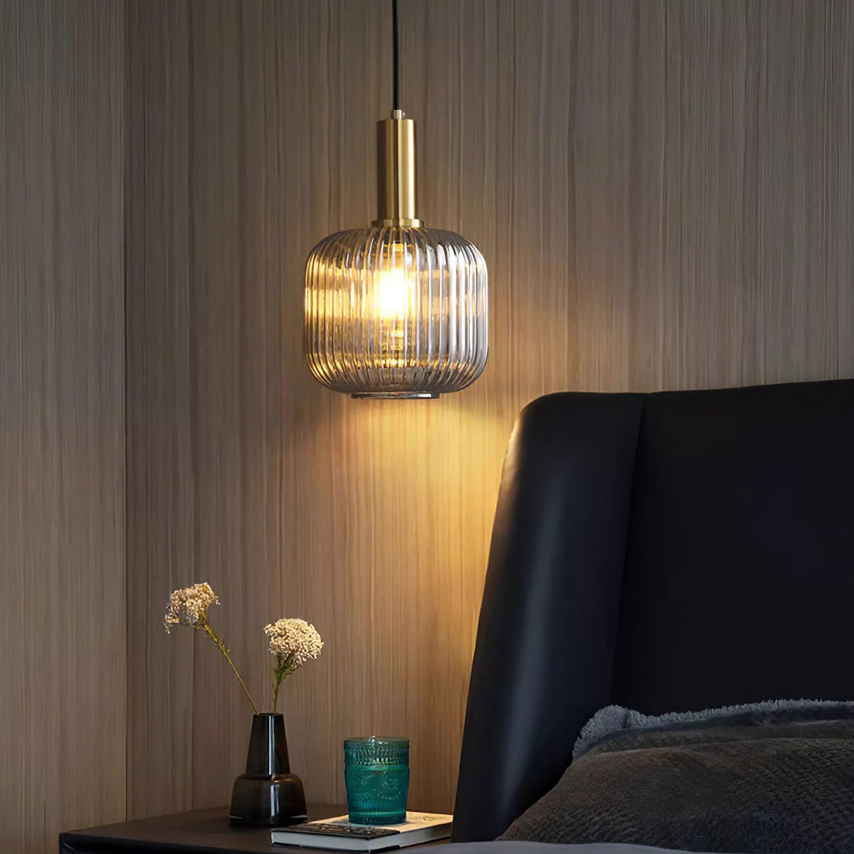 Nina Ribbed Glass Pendant Lamp — product view 33