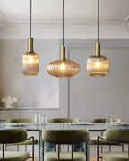Nina Ribbed Glass Pendant Lamp — product view 34