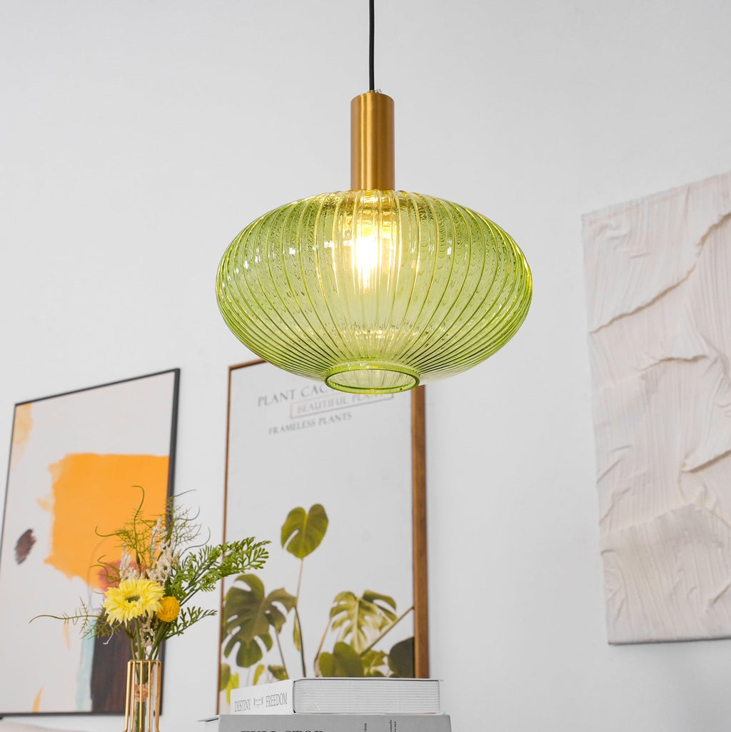 Nina Ribbed Glass Pendant Lamp — product view 45