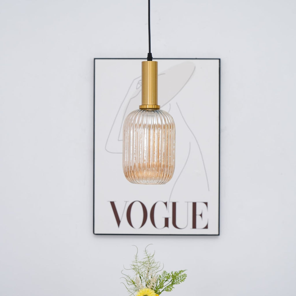 Nina Ribbed Glass Pendant Lamp — product view 46