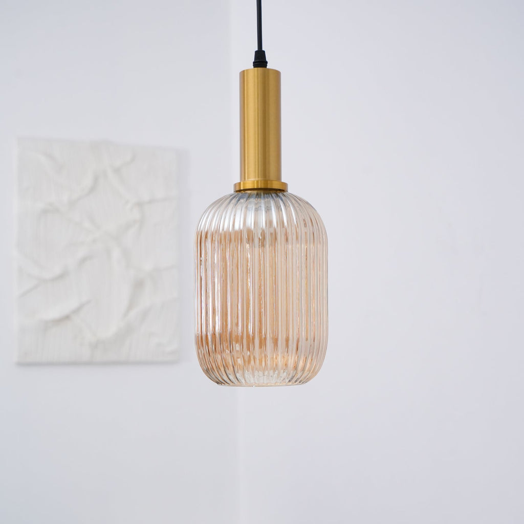 Nina Ribbed Glass Pendant Lamp — product view 47