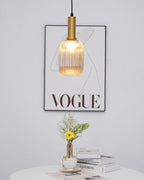 Nina Ribbed Glass Pendant Lamp — product view 48