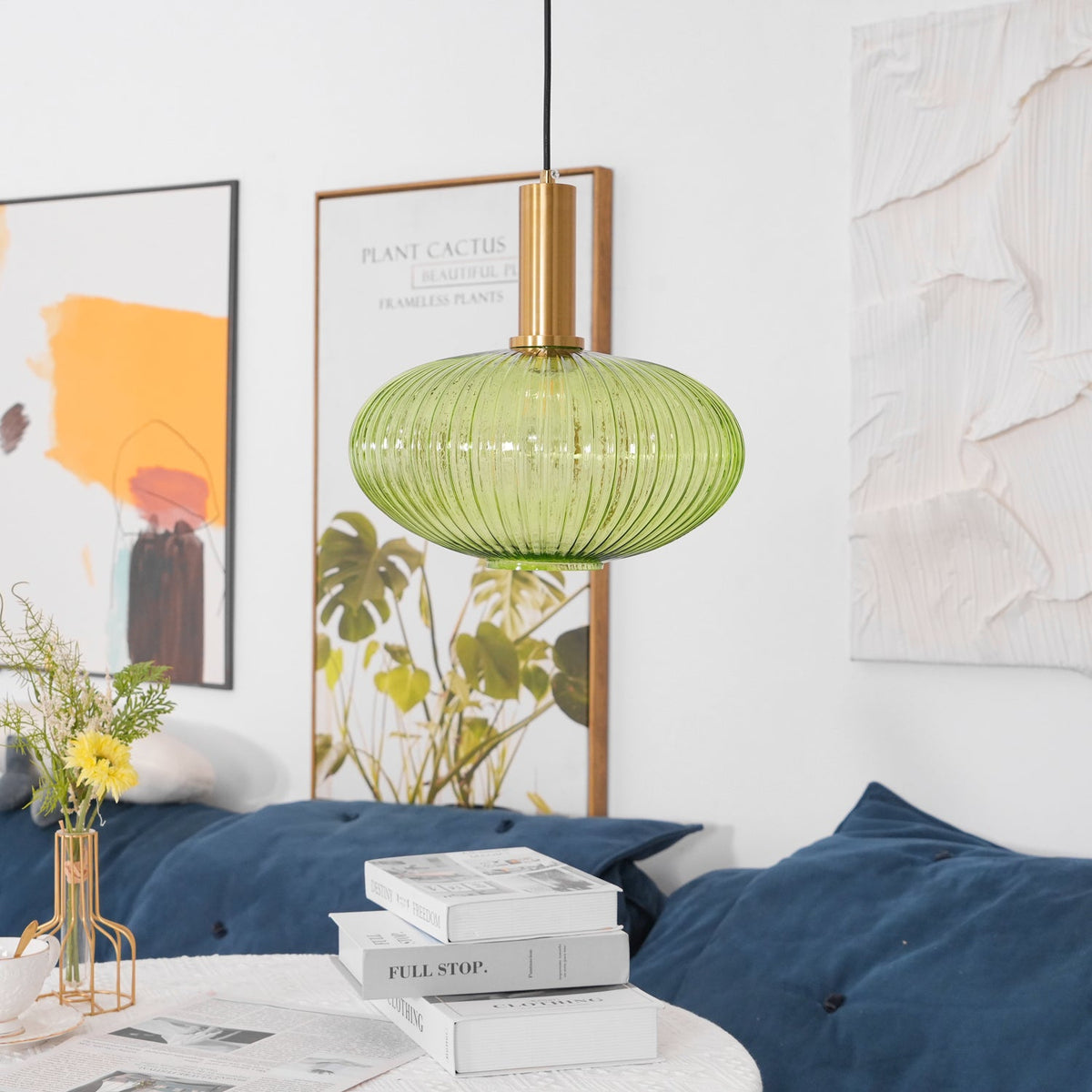 Nina Ribbed Glass Pendant Lamp — product view 51