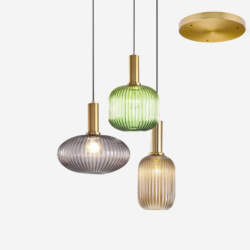 Nina Ribbed Glass Pendant Lamp — product view 57