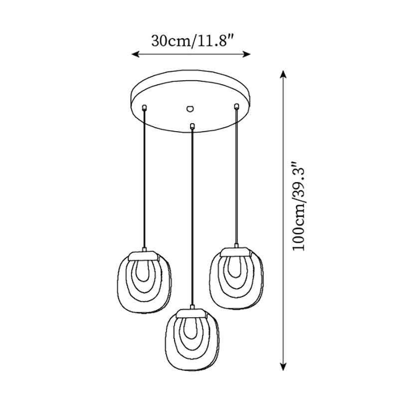 Glass Ripples Pendant Lamp — product view 6