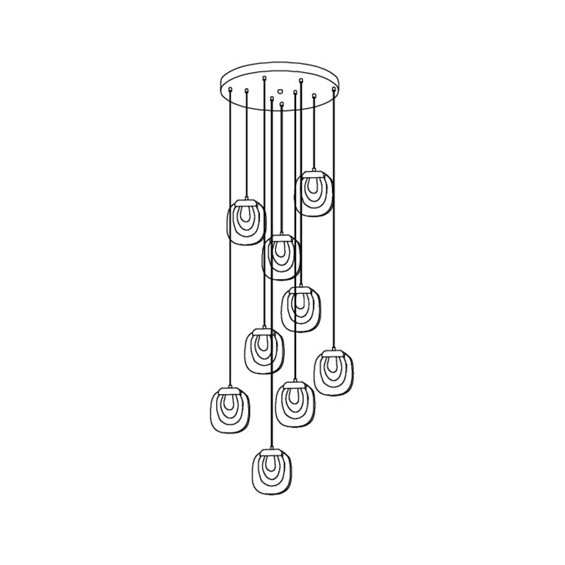 Glass Ripples Pendant Lamp — product view 45